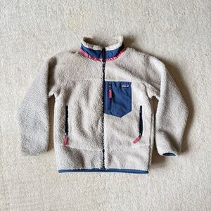 Patagonia Kids Fleece Jacket - Cream and Pink